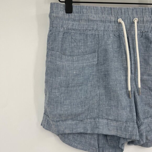 Athleta Cabo Linen 4" Short chambray blue woman's size 4 - Picture 4 of 9